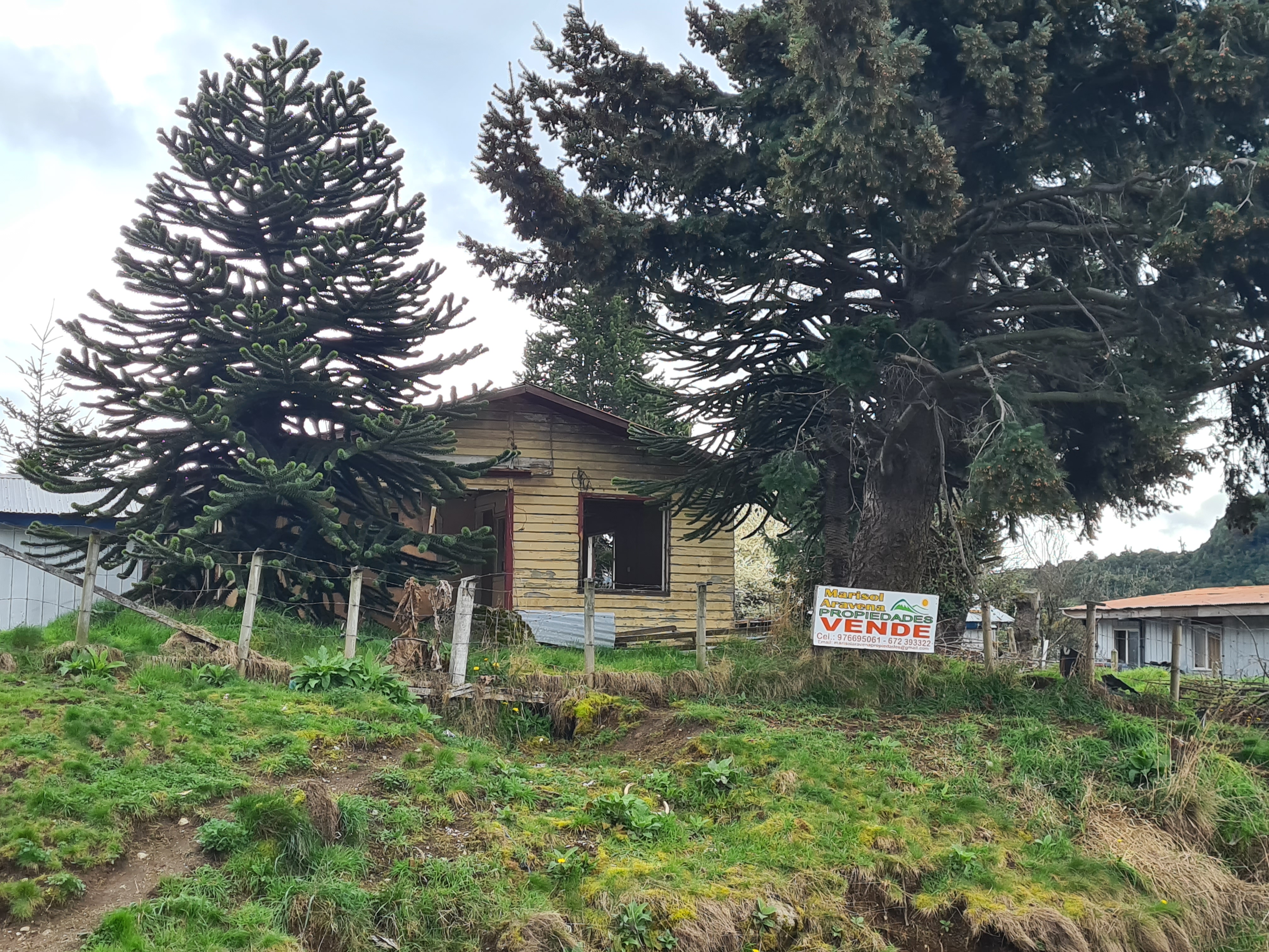 Street view of the land for sale in Puerto Aysen