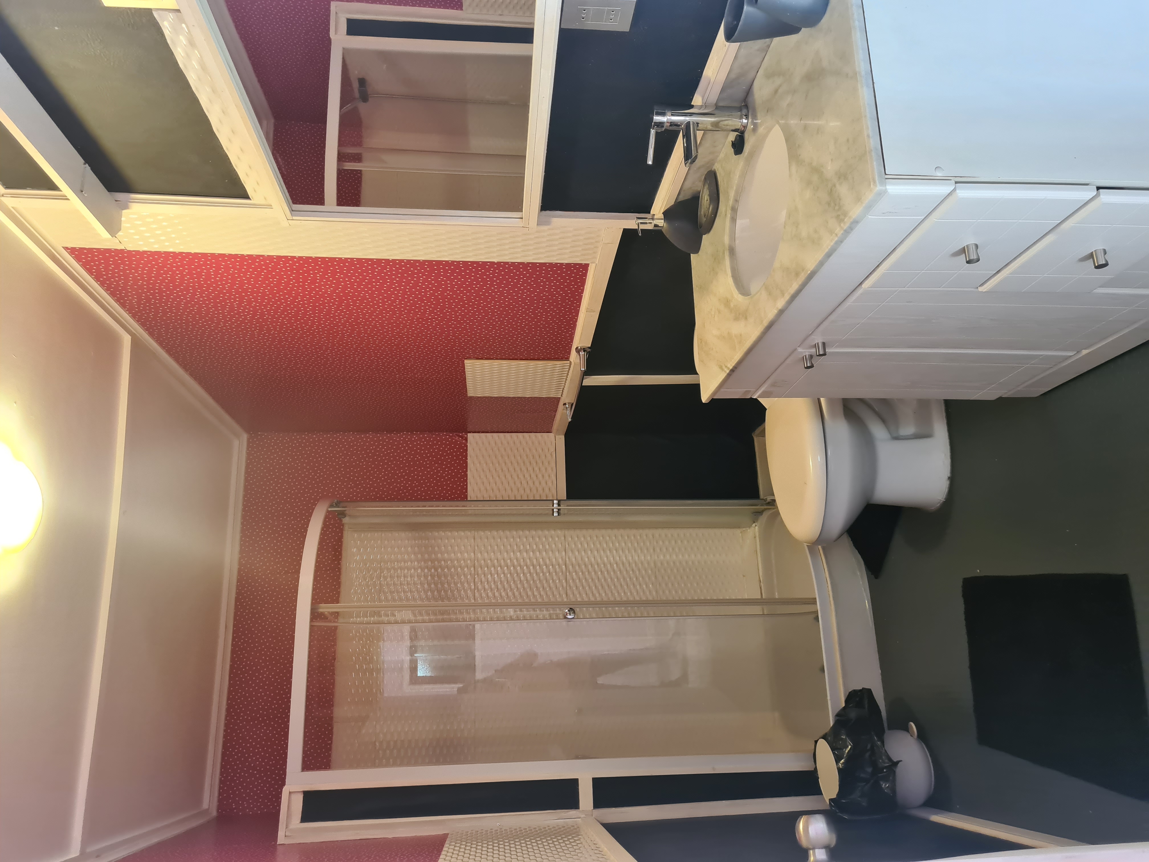 View of the back of the building and loading area.