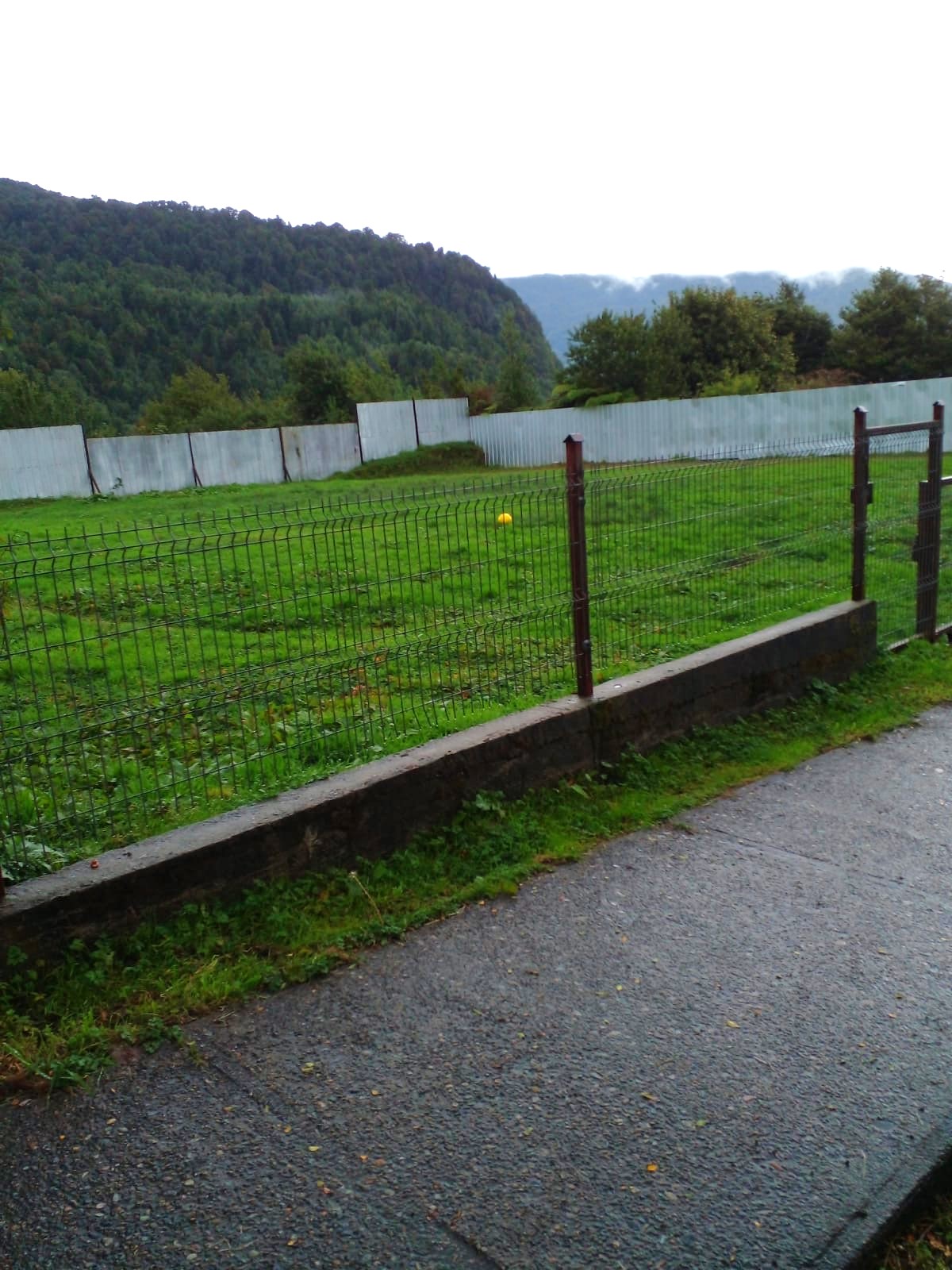A wide angle shot of the terreno in Puerto Cisnes.