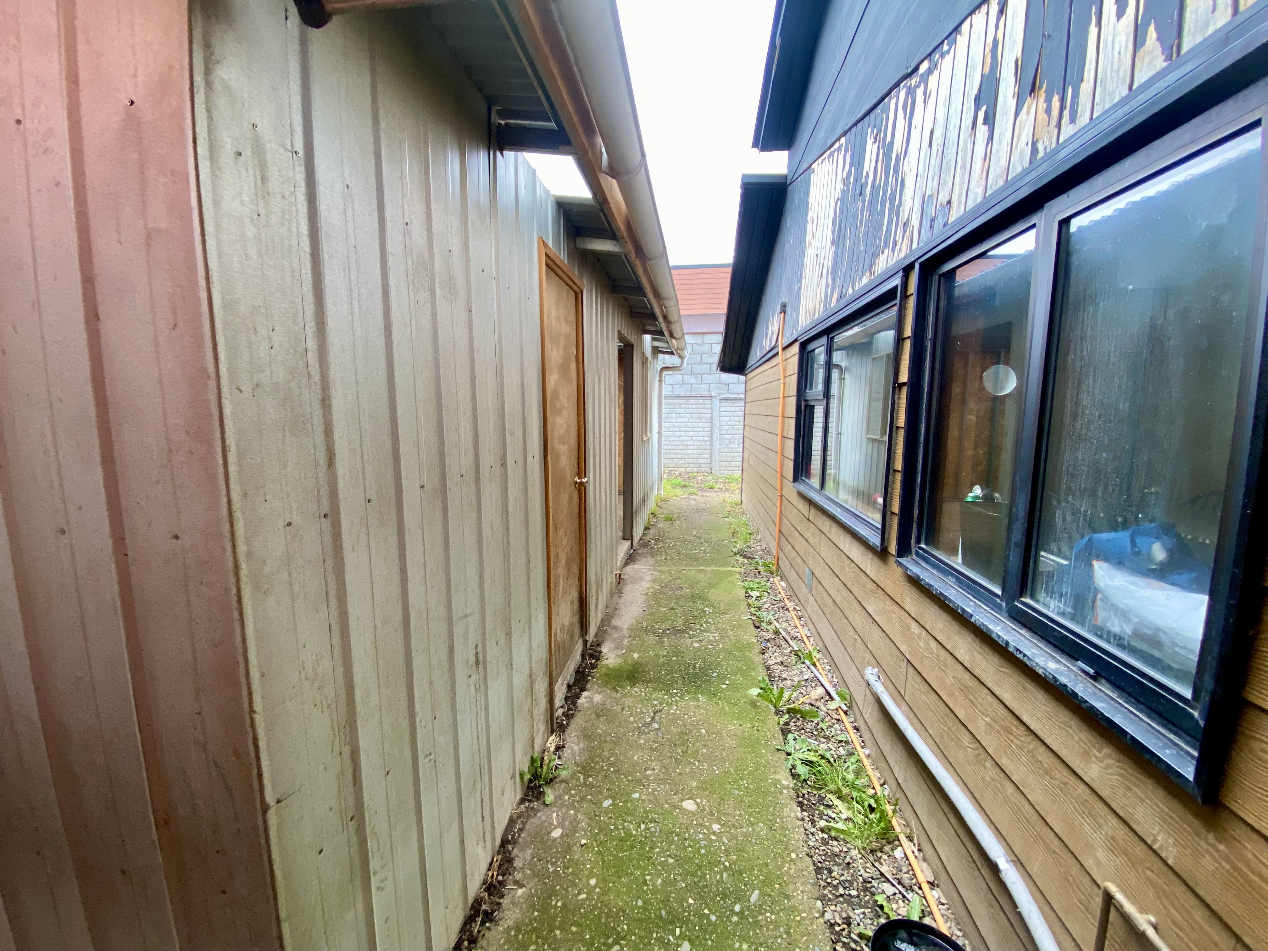 Exterior view of the house with a focus on the garden and landscaping.