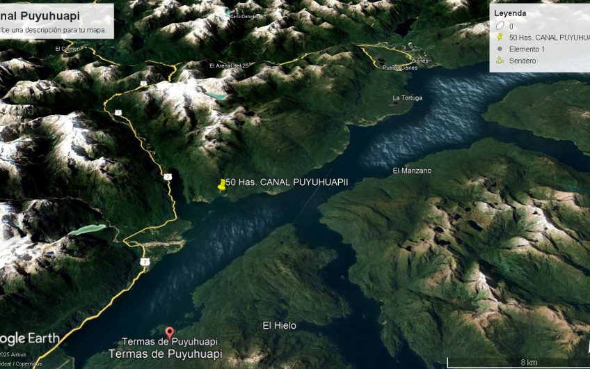🌿 EXCLUSIVO CAMPO EN EL CANAL PUYUHUAPI – SECTOR SENO QUEULAT🌿