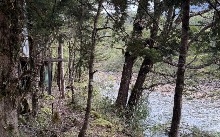 🏔 Se vende parcela de 2,5 ha con cabaña a orillas del río cóndor 🏔