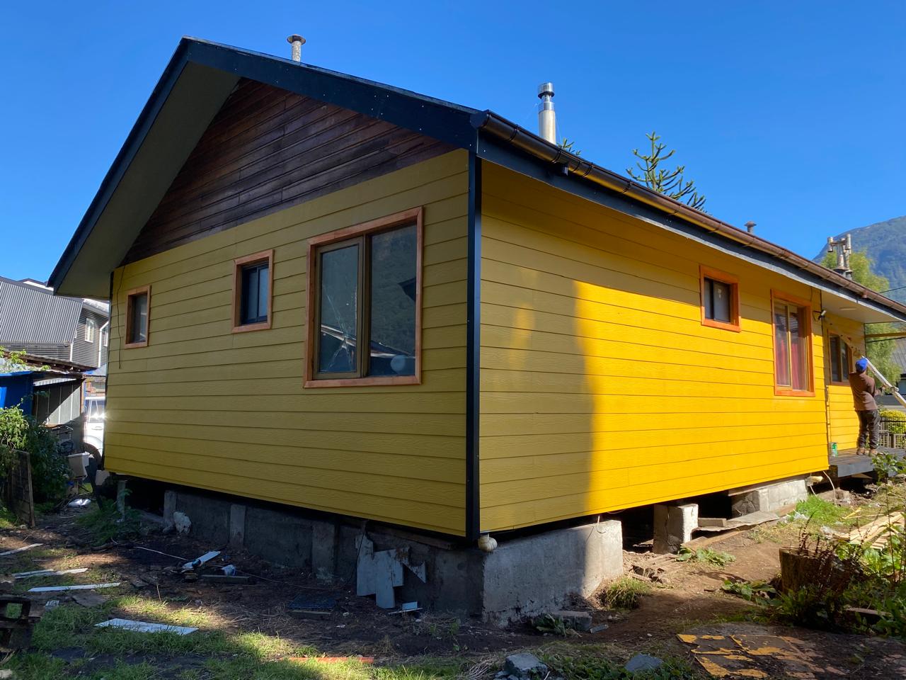Driveway leading to the house in Puerto Aysen